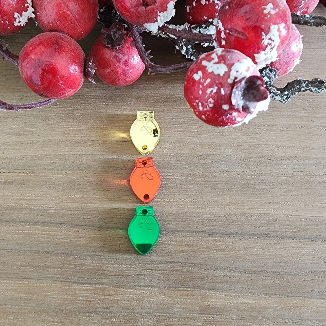 Christmas Acrylic Triple Lightbulb Drops