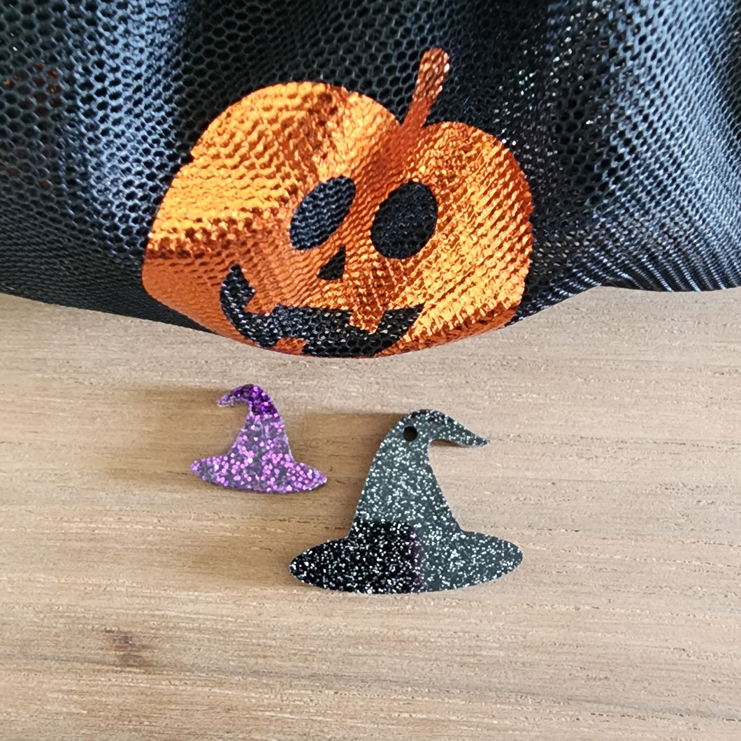 Halloween Acrylic Classic Witch Hat Drop & Stud