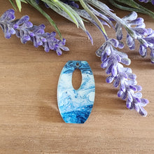 Load image into Gallery viewer, Patterned Acrylic Flattened Cutout Oval Drop
