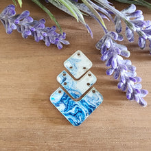 Load image into Gallery viewer, Patterned Acrylic Triple Tier Square Drop
