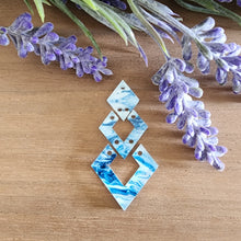 Load image into Gallery viewer, Patterned Acrylic Triple Tier Diamond Drop
