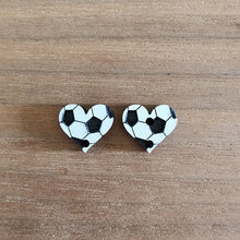 Load image into Gallery viewer, Acrylic Sports Heart Stud Connectors

