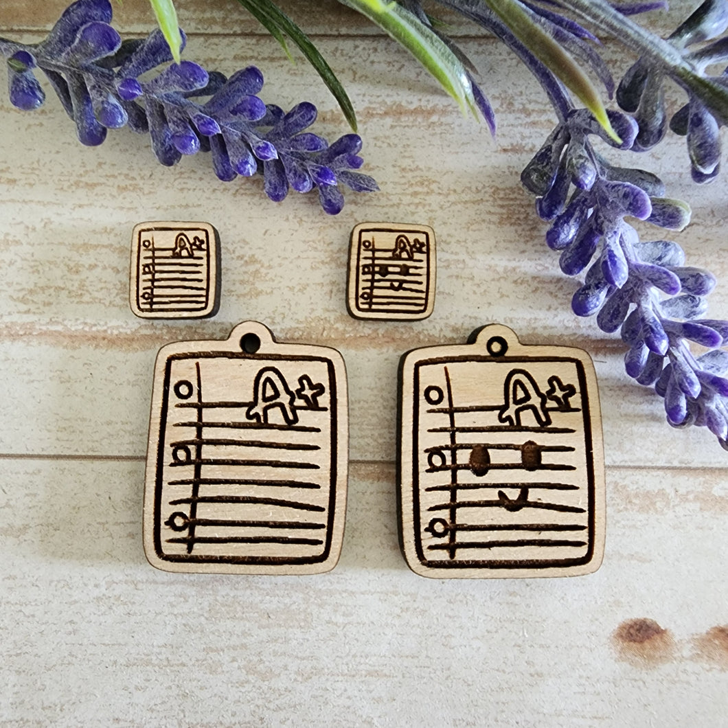 Cute A+ Paper Studs & Drops
