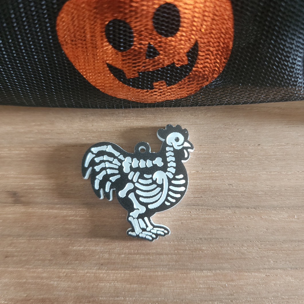 Halloween Acrylic Skeleton Chicken Drop