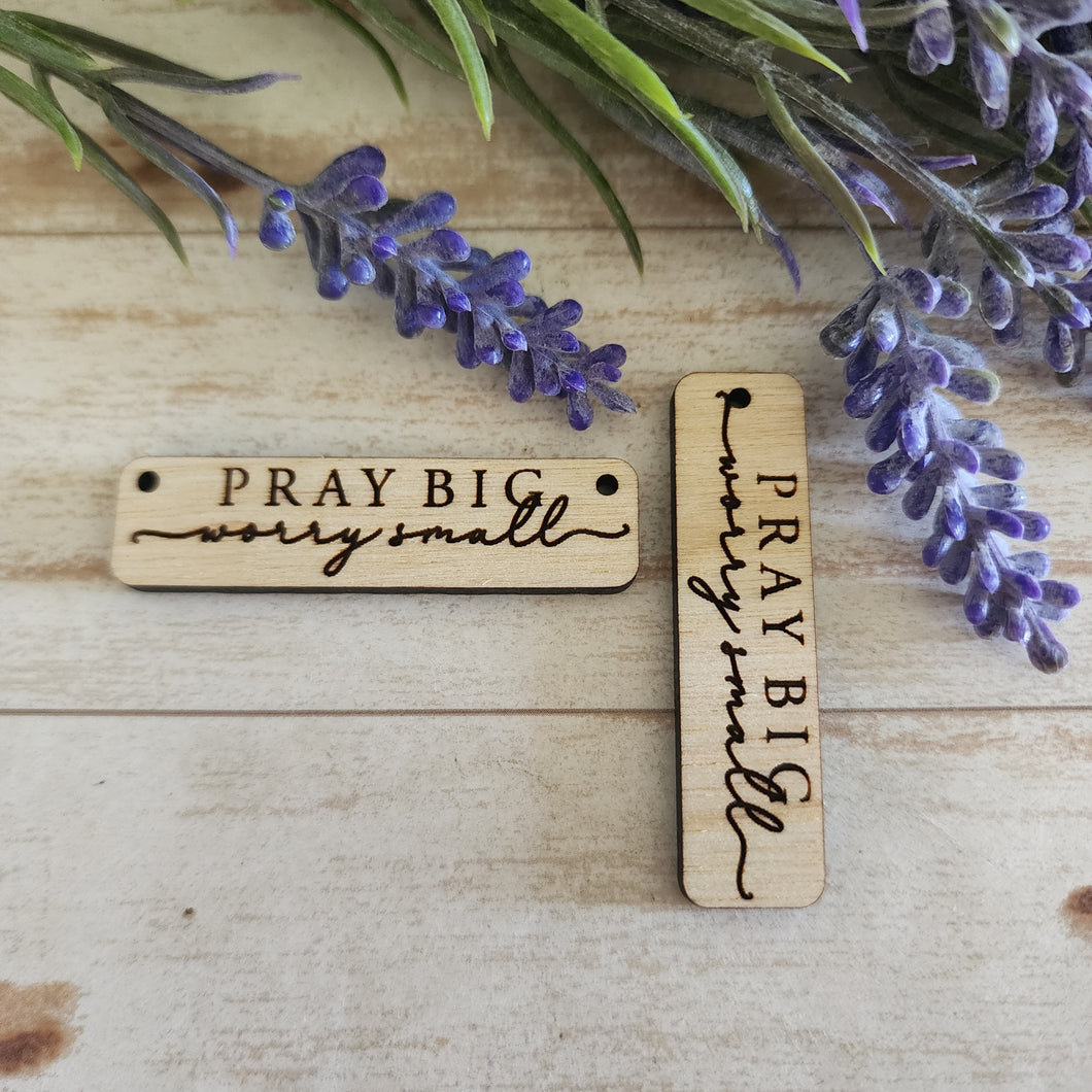 Pray Big Worry Small Bar Necklaces