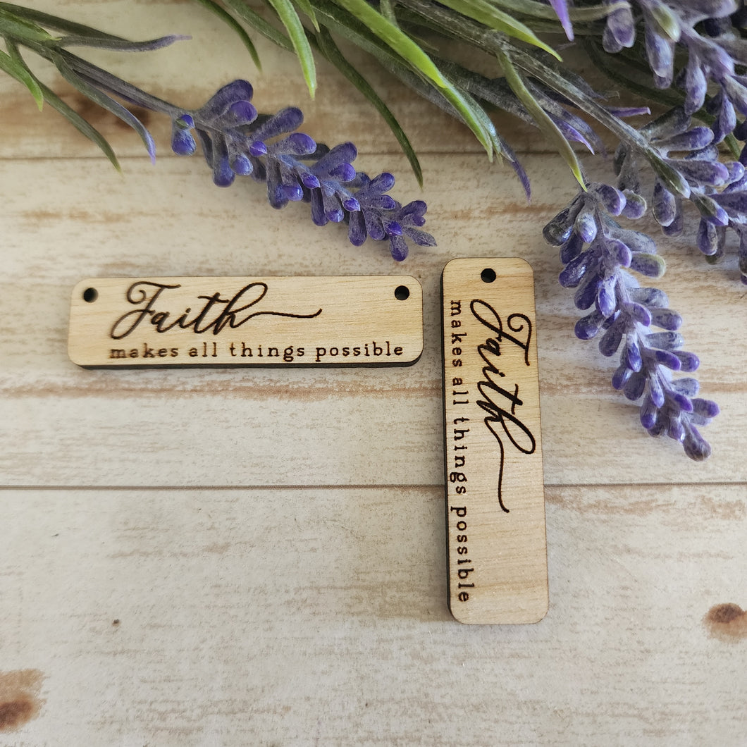 Faith Makes All Things Possible Bar Necklaces