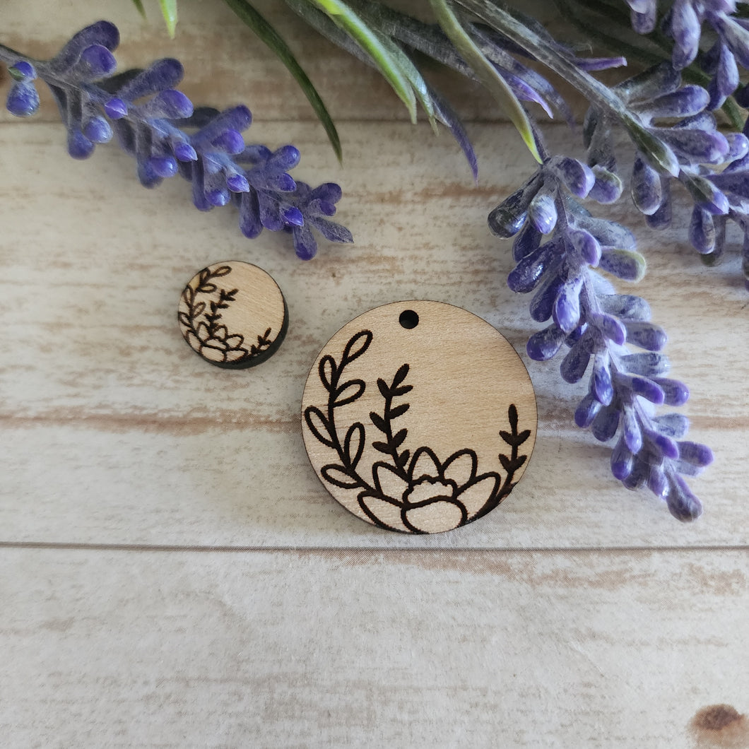 Floral Round #2 Stud & Drop