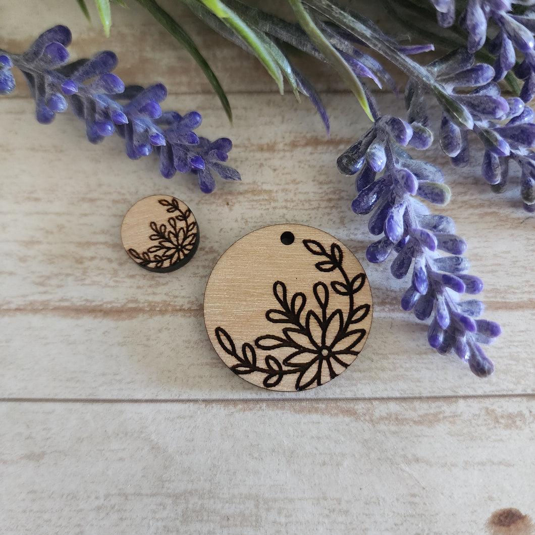 Floral Round #9 Stud & Drop