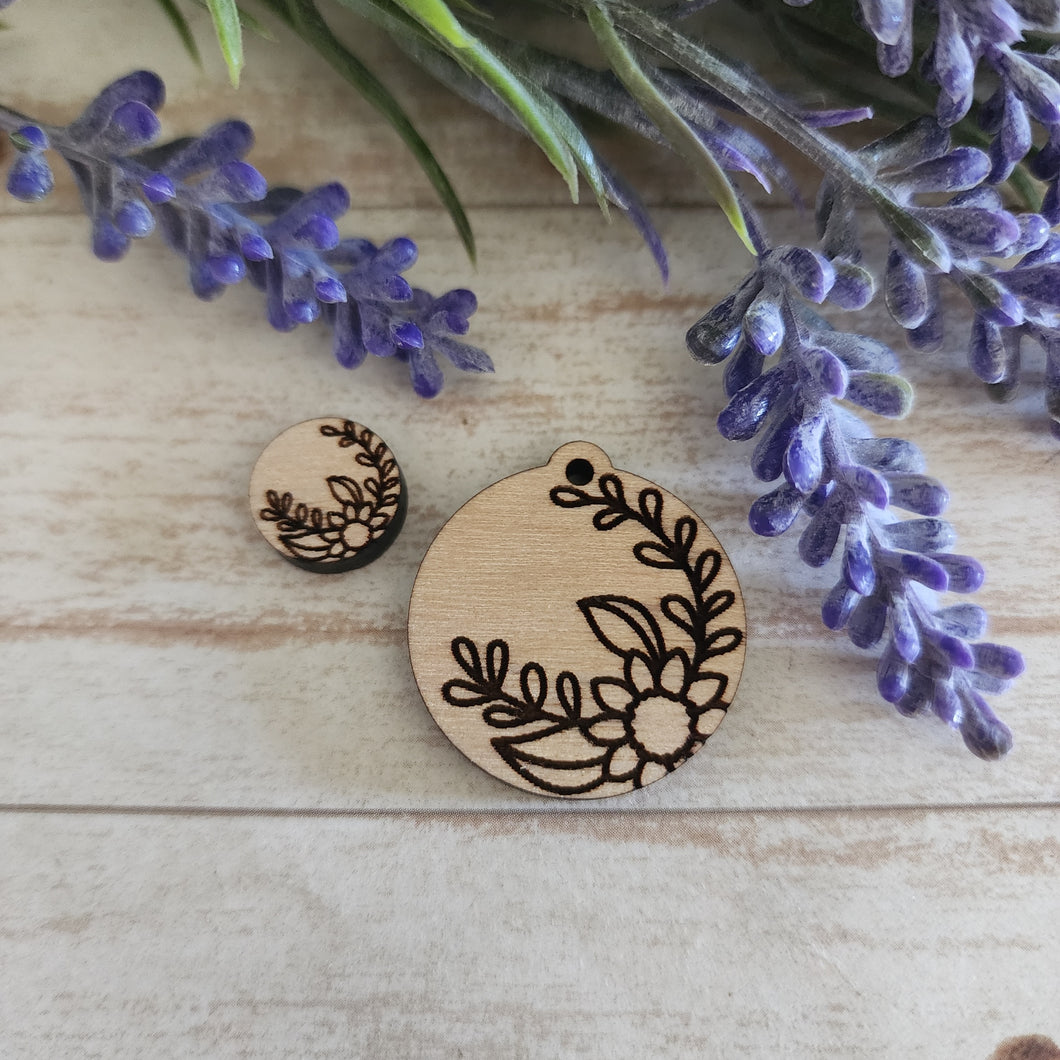 Floral Round #10 Stud & Drop