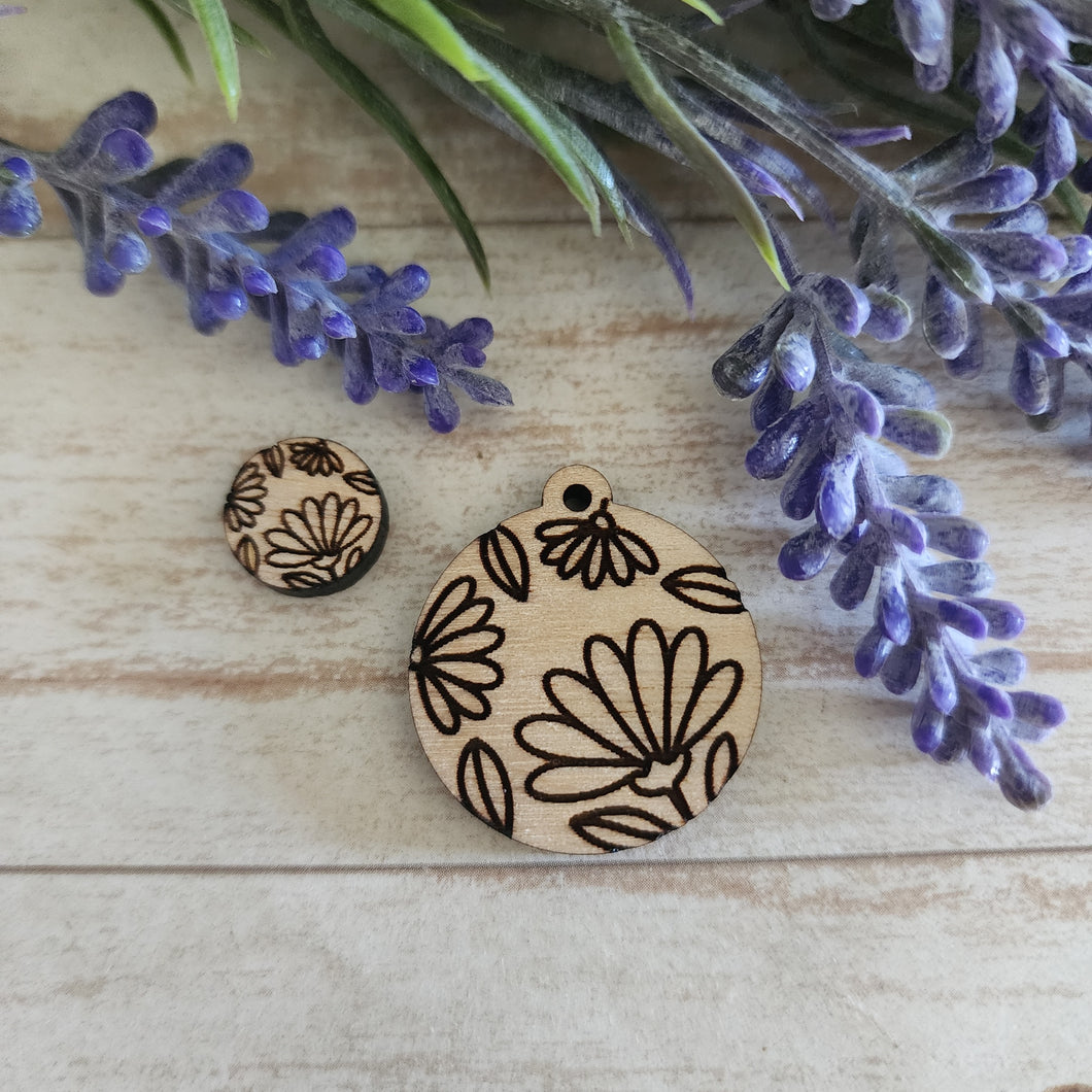 Floral Round #4 Stud & Drop