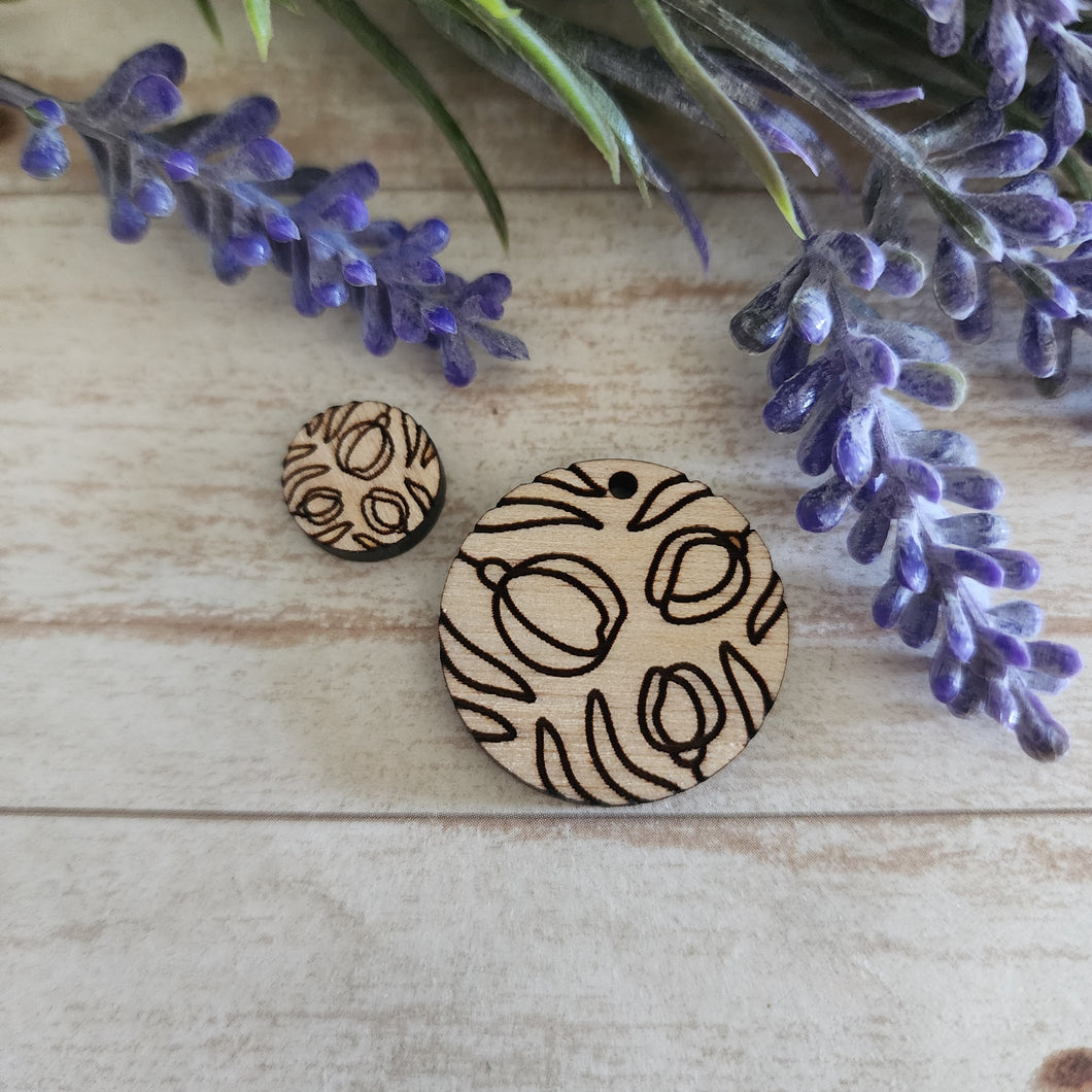 Floral Round #7 Stud & Drop