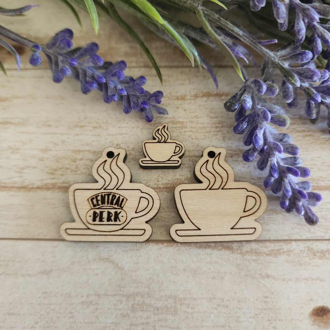 Friends Coffee Cup Stud & Drops