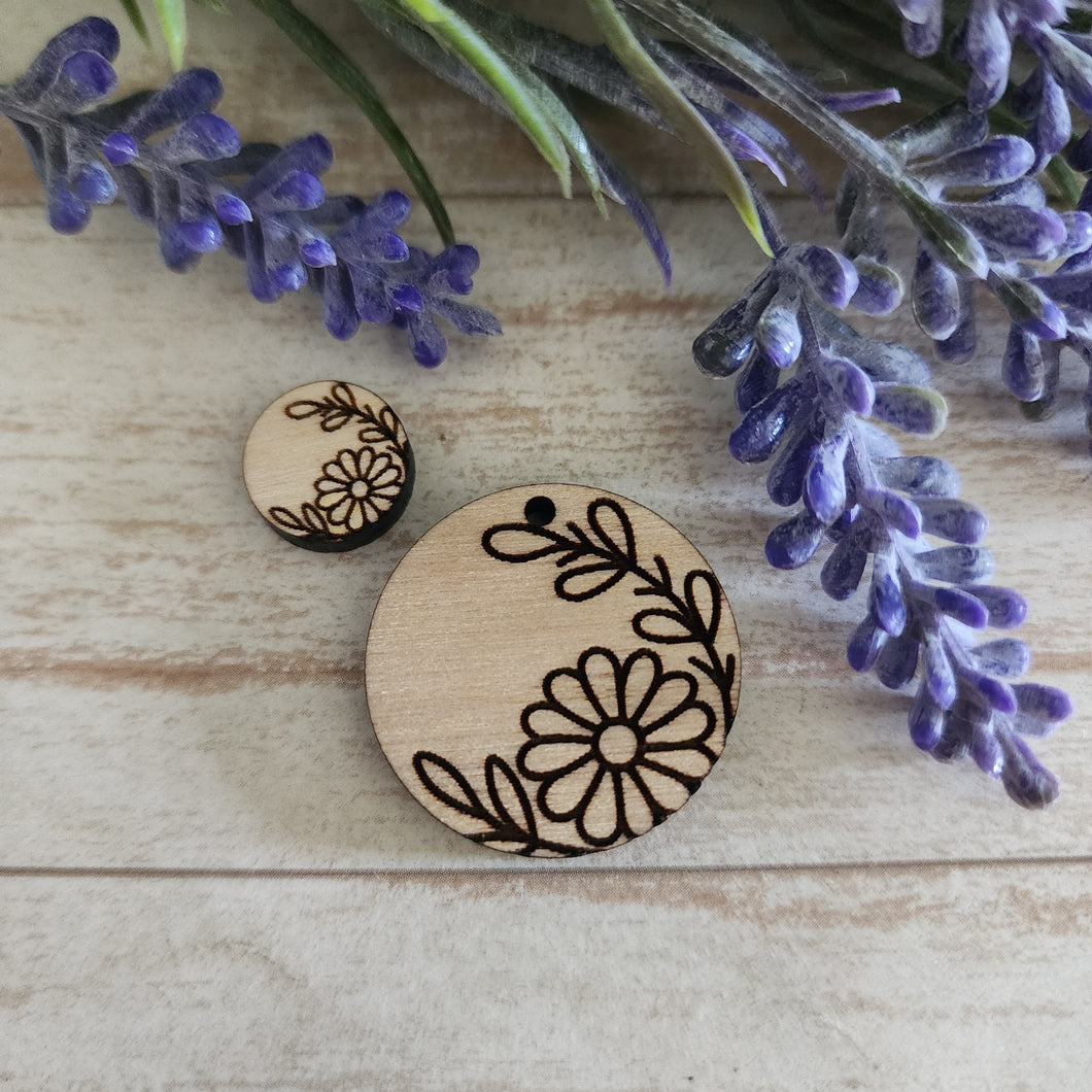 Floral Round #5 Stud & Drop