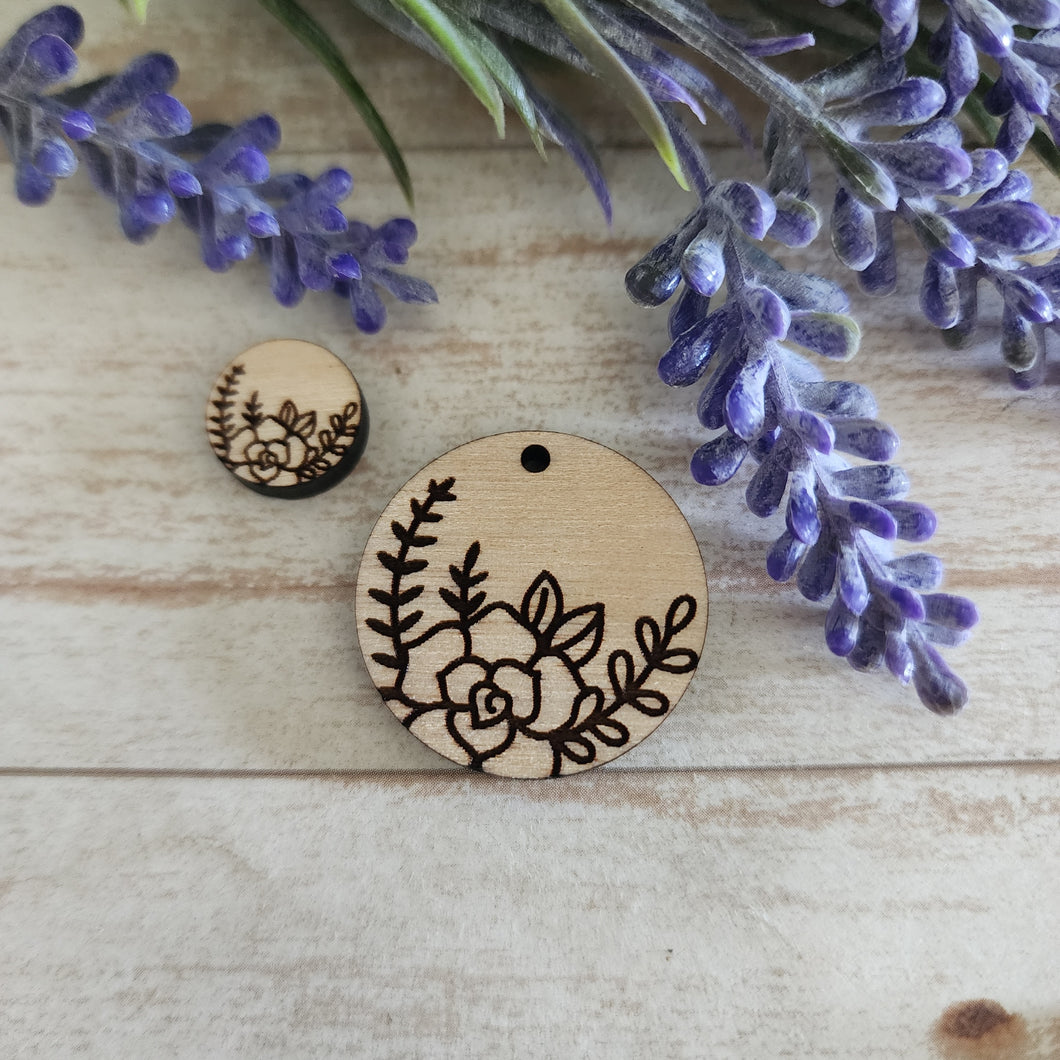 Floral Round #8 Stud & Drop