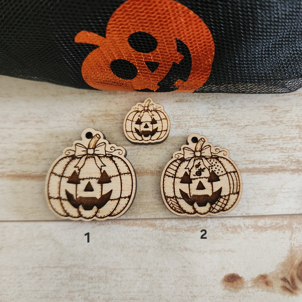 Halloween Patchwork Quilt Jack o' Lantern Stud & Drops