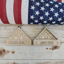 Load image into Gallery viewer, Christmas Folded Flag Personalized Ornament
