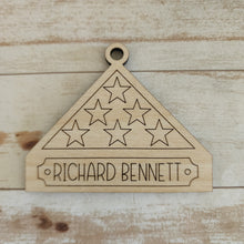 Load image into Gallery viewer, Christmas Folded Flag Personalized Ornament
