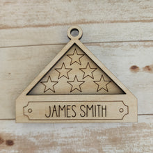 Load image into Gallery viewer, Christmas Folded Flag Personalized Ornament

