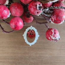 Load image into Gallery viewer, Christmas Vintage Frame with Santa Head Acrylic Drop