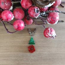 Load image into Gallery viewer, Christmas Acrylic Triple Reindeer Head, Tree, &amp; Santa Head Drops
