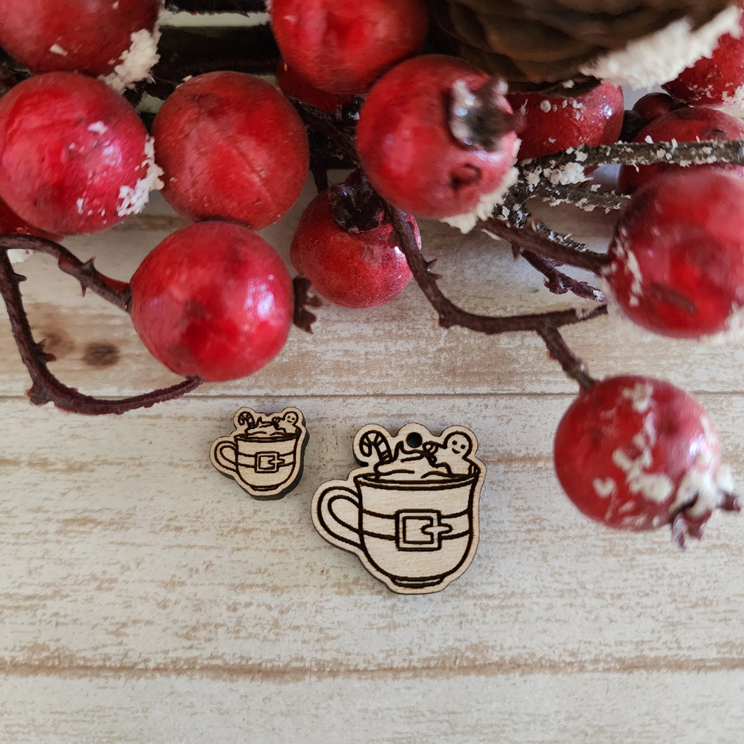 Christmas Hot Cocoa Santa Belt Stud & Drop