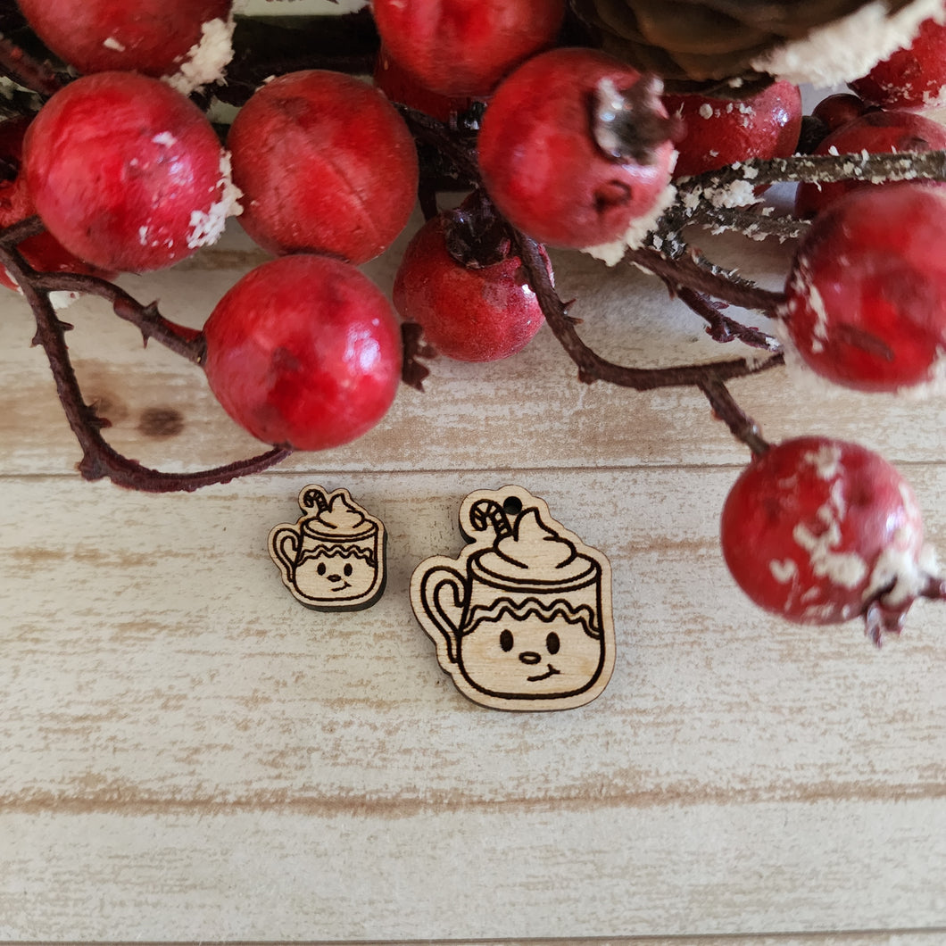 Christmas Hot Cocoa Gingerbread Stud & Drop