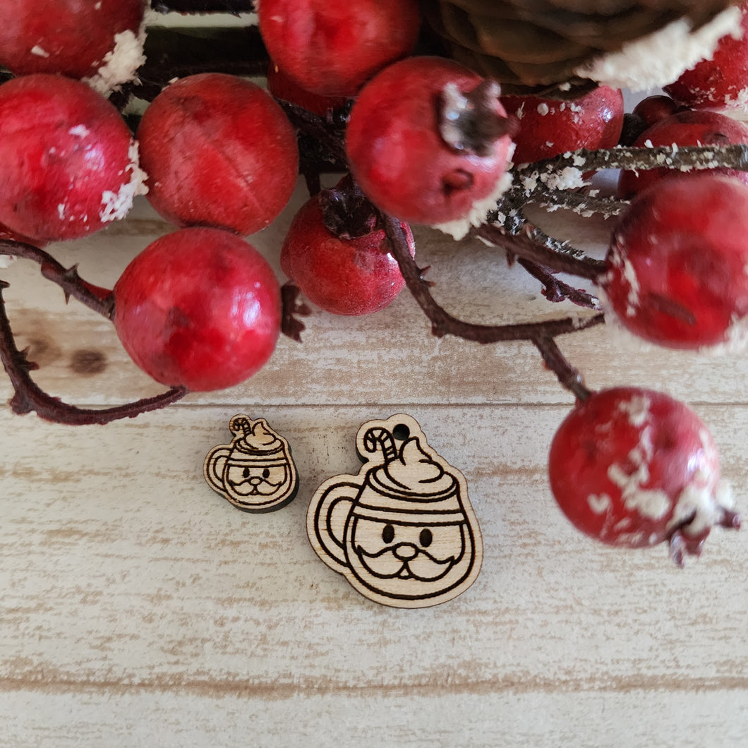 Christmas Hot Cocoa Santa Stud & Drop