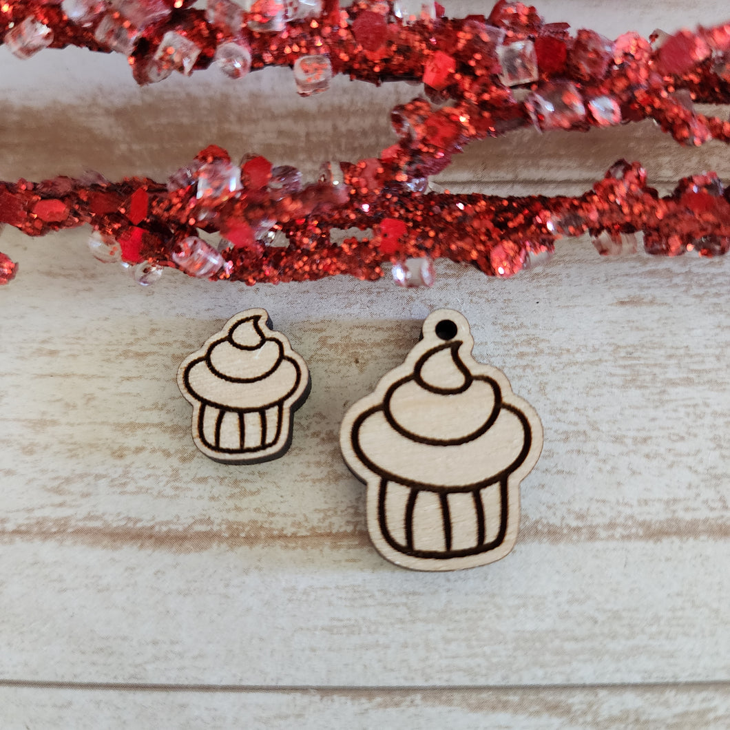 Valentine's Day Classic Cupcake Stud & Drop