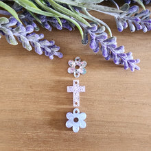 Load image into Gallery viewer, Spring Acrylic Flower, Cross, Flower Triple Drop
