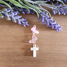Load image into Gallery viewer, Spring Acrylic Butterfly, Butterfly, Cross Triple Drop
