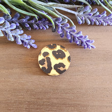 Load image into Gallery viewer, Leopard on Gold Mirror Patterned Acrylic Drops