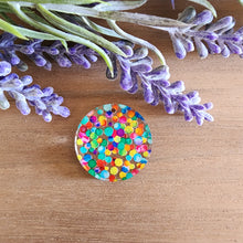 Load image into Gallery viewer, Rainbow Dots Patterned Acrylic Drops