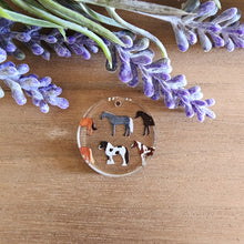 Load image into Gallery viewer, Horses Patterned Acrylic Drops