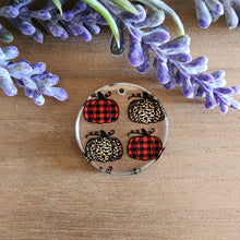Load image into Gallery viewer, Plaid &amp; Leopard Pumpkins Patterned Acrylic Drops