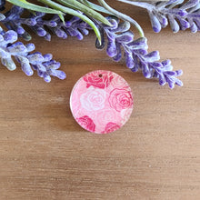 Load image into Gallery viewer, Pink Roses Patterned Acrylic Drops