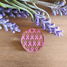 Load image into Gallery viewer, Mini Pink Ribbons Patterned Acrylic Drops