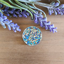 Load image into Gallery viewer, Blue &amp; Beige Abstract Patterned Acrylic Drops