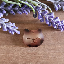 Load image into Gallery viewer, Wide Cat Head with Cutout Face Acrylic Drop
