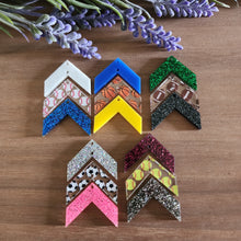Load image into Gallery viewer, School Spirit Triple Chevron Sports Acrylic Drops
