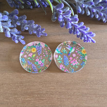 Load image into Gallery viewer, Hummingbirds &amp; Flowers Patterned Acrylic Drops