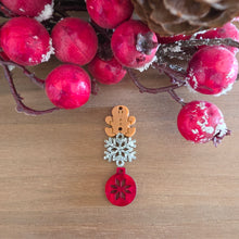 Load image into Gallery viewer, Christmas Acrylic Triple Gingerbread Man, Intricate Snowflake, &amp; Ornament Drops
