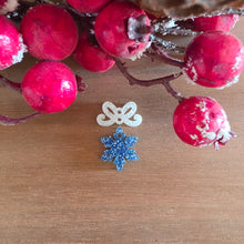 Load image into Gallery viewer, Christmas Acrylic Delicate Bow &amp; Dainty Snowflake Drop
