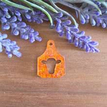 Load image into Gallery viewer, Cow Tag with Cutout Cow Head Acrylic Drop
