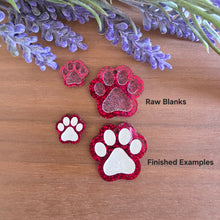 Load image into Gallery viewer, Paw Print Acrylic Stud &amp; Drop
