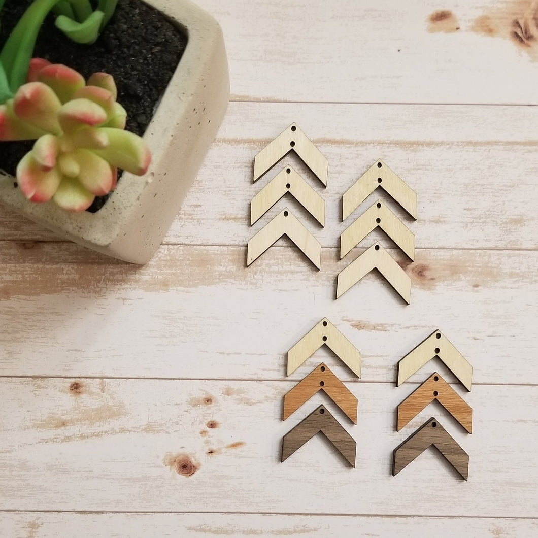 Triple Chevron Drop Earrings