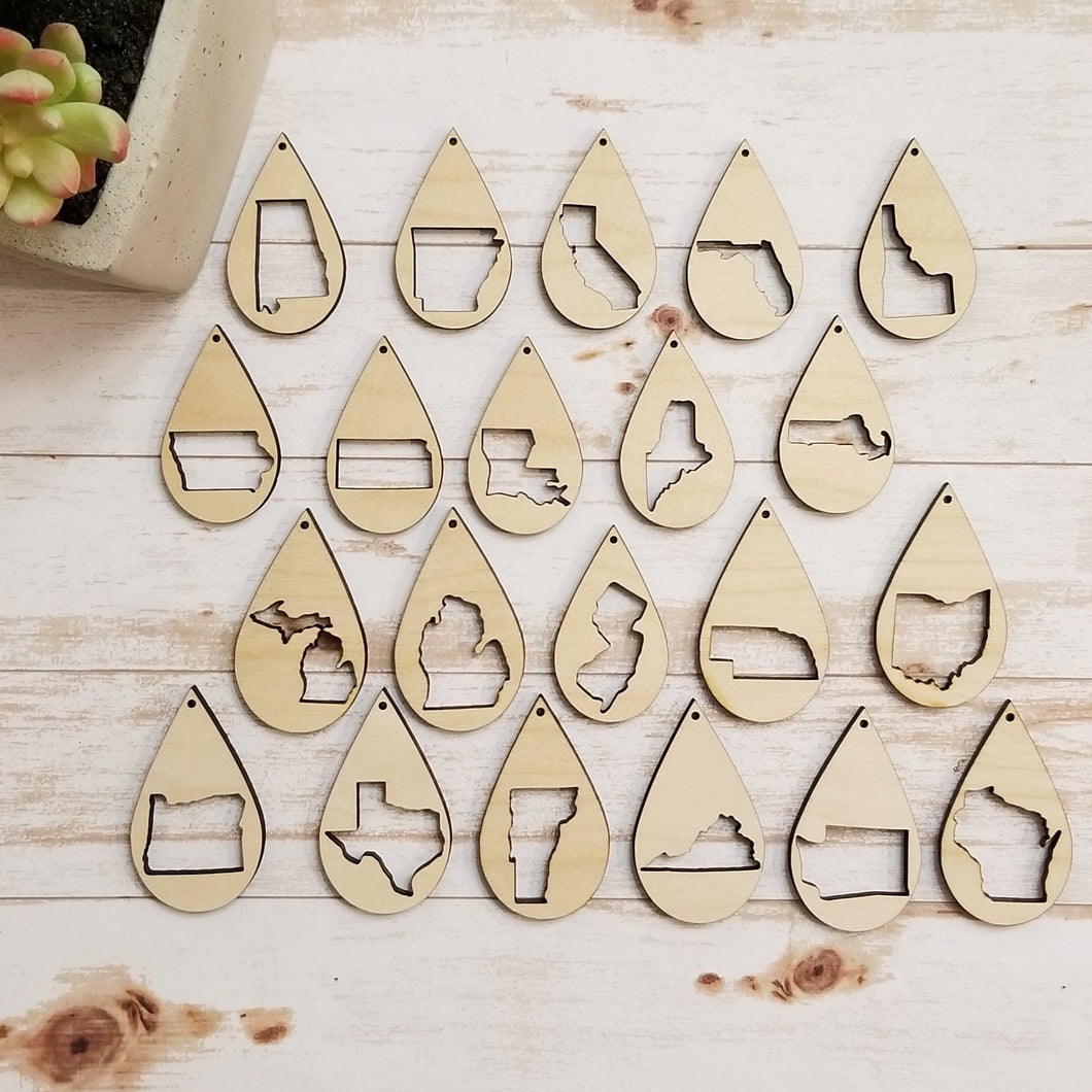 State Shape Teardrop Cutouts