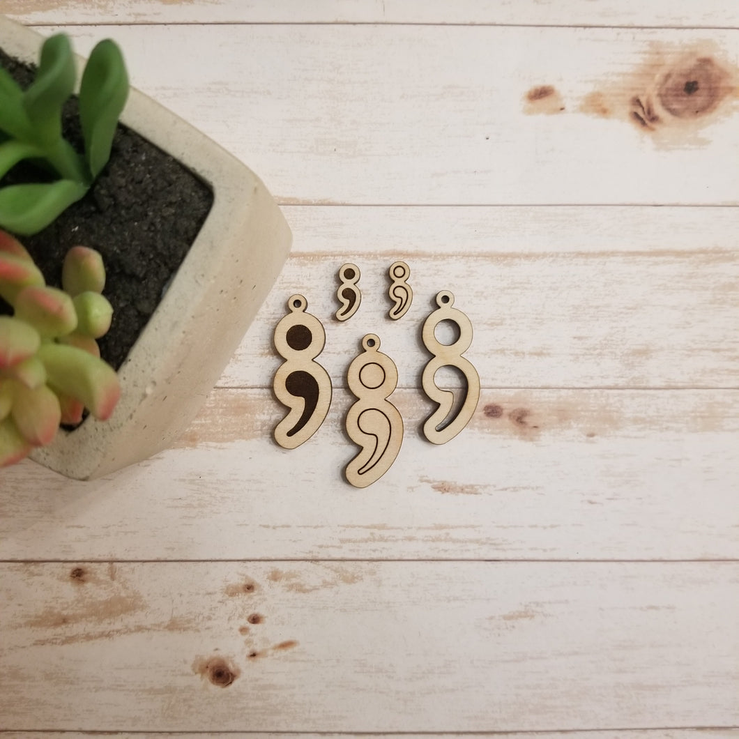 Semi Colon Earrings