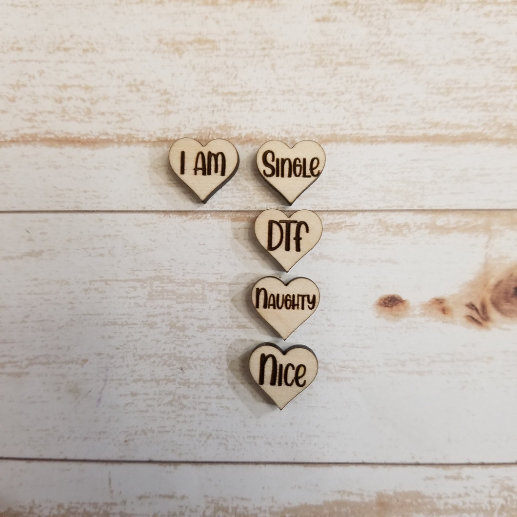 Valentine's Day Affirmation Stud Sets