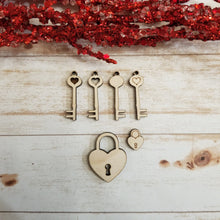 Load image into Gallery viewer, Valentine&#39;s Day Lock &amp; Key Earrings
