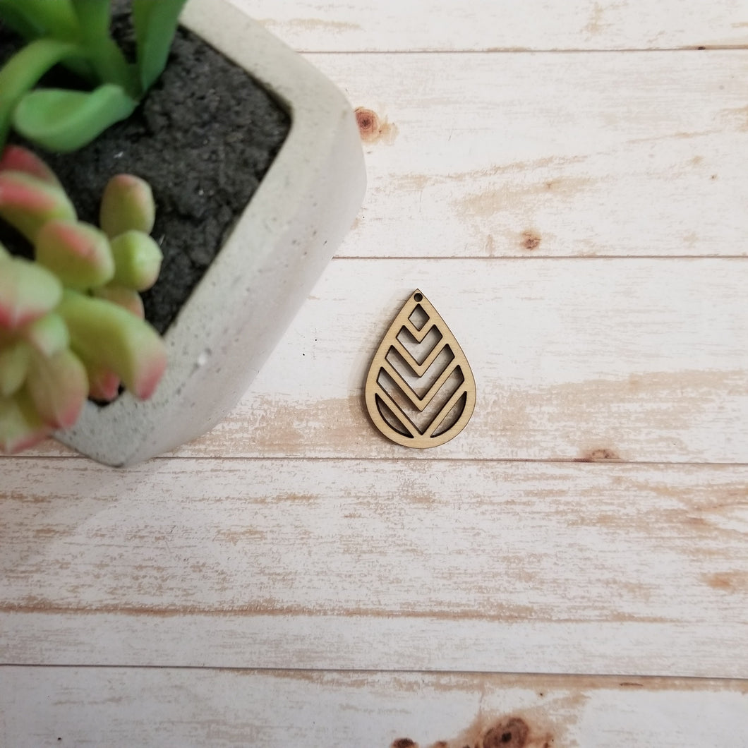 Cutout Chevron Teardrop